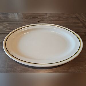 Homer Laughlin Best China Black & Light Brown Trimmed Oval Platter